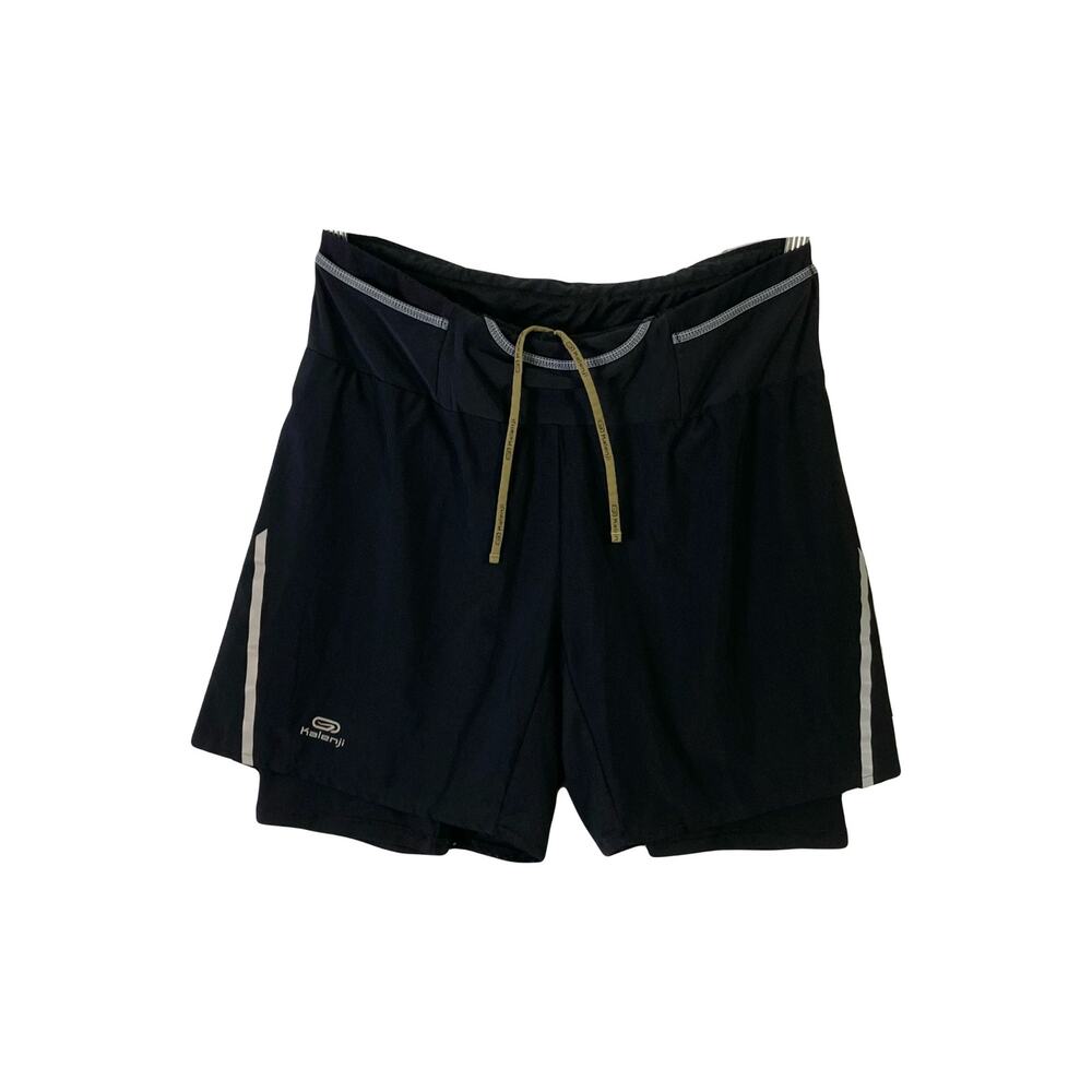 NWOT KALENJI Shorts Men~S W30”Decathlon Black Zip-Pocket Logo Bike Running Sport